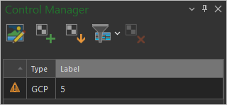 GCP 5 in the Control Manager pane