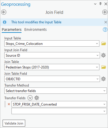 Join Field tool parameters