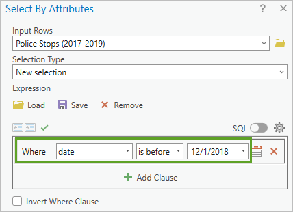 Expression clause for Select By Attributes tool