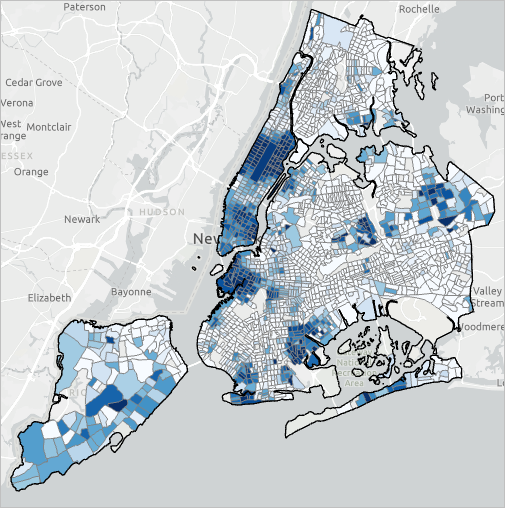 Map of percent of isolated stops