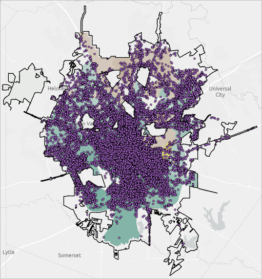 Points on map