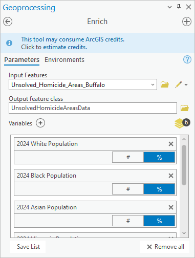 Enrich tool parameters