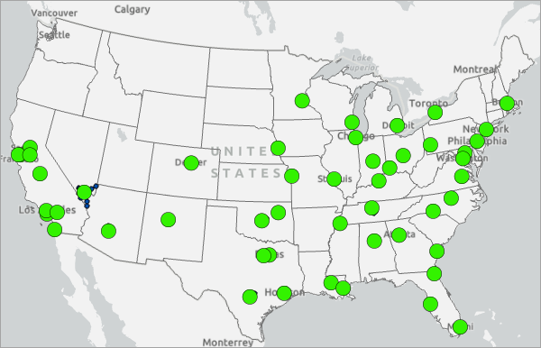 Map with mean center output layer