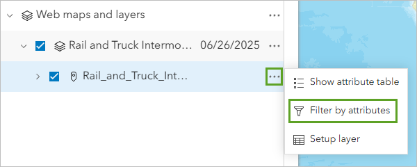 Filter by attributes option