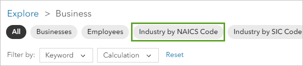 Search for industry by NAICS code.