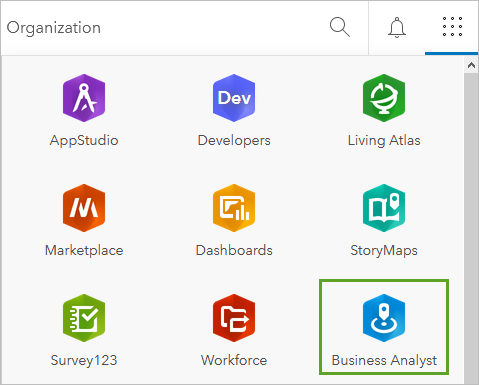 Use the app launcher to open Business Analyst.