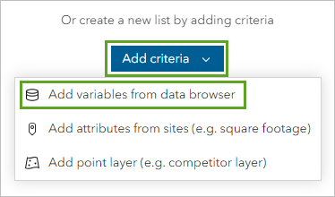 Add variables from data browser.
