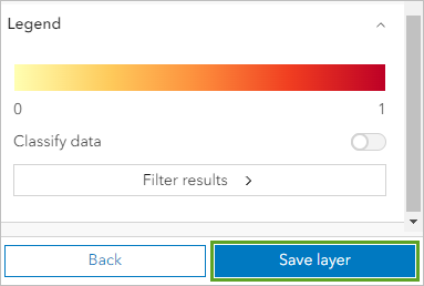 Export in the Suitability analysis pane