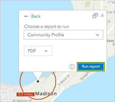 Run the Community Profile report as a PDF.