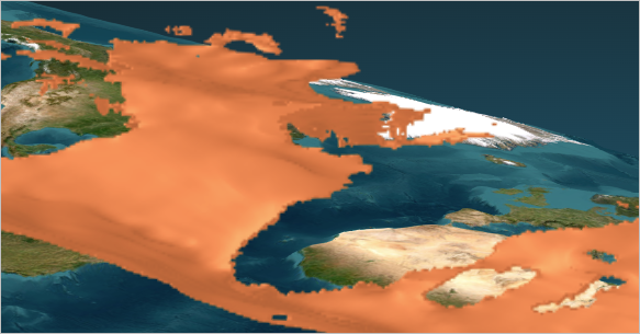 Nitrate isosurface on map