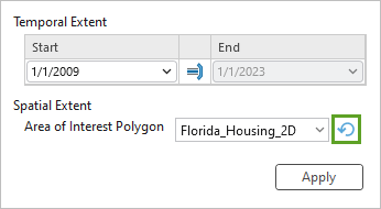 Reset button for the Area of Interest Polygon parameter