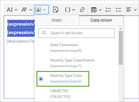 Hostility Type Color expression