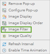 Image Filter menu option