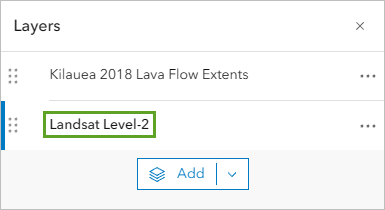 Landsat Level-2 layer in the Layers pane