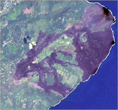 Landsat Natural Color (02/26/2019) image on the map