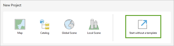 Start without a template option