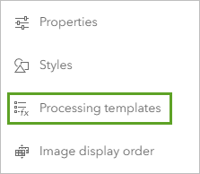 Processing templates button
