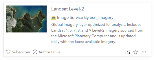 Landsat Level-2 layer