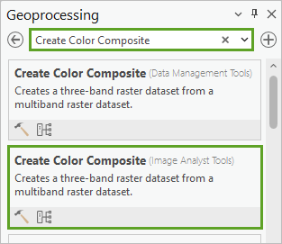 Search for the Create Color Composite tool.