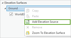 Add Elevation Source option