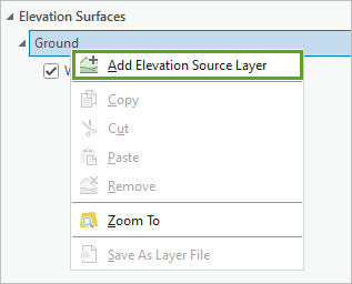 Add Elevation Source option