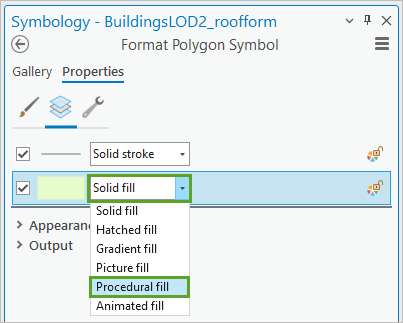 Procedural fill option