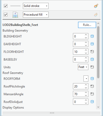 Symbology properties of the rule package