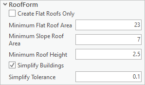 RoofForm parameters