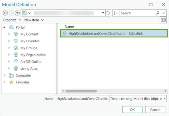 Model Definition window