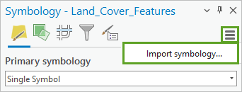 Import symbology menu option