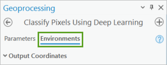 Environments tab