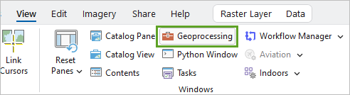 Geoprocessing button