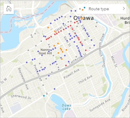 Map with joined collision and route data