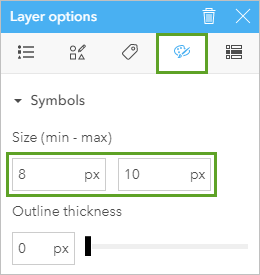 Minimum and maximum symbol sizes