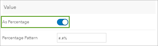 As Percentage parameter turned on