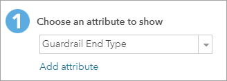 Guardrail End Type field chosen for Choose an attribute to show