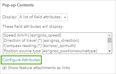 Configure Attributes button