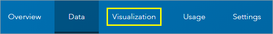 Visualization tab