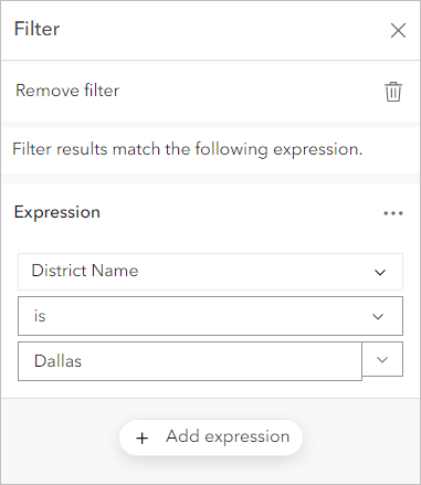 Filter expression