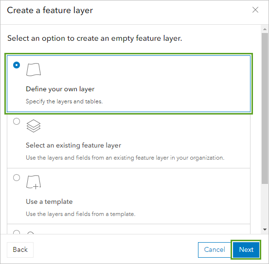 Create a blank layer option