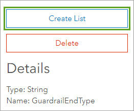 Create List button