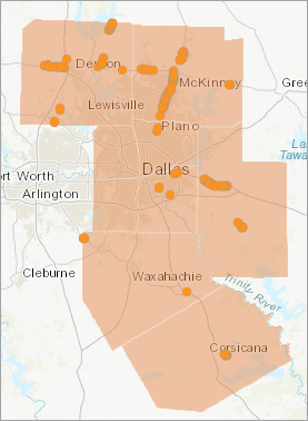 Map with symbolized data