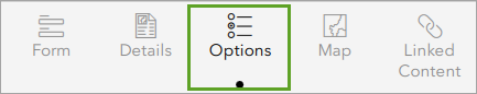 Options button