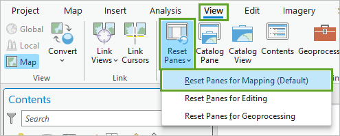Reset Panes for Mapping