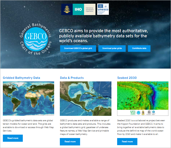 GEBCO website