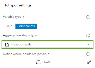 Hexagon cells aggregation shape type