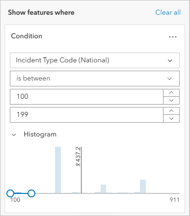 Condition and histogram