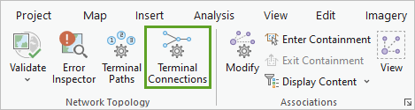 Terminal Connections button on the ribbon