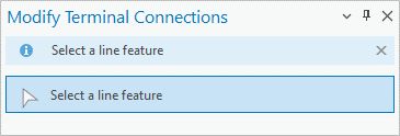 Select a line feature in the Modify Terminal Connections pane