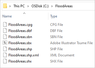 FloodAreas shapefile files